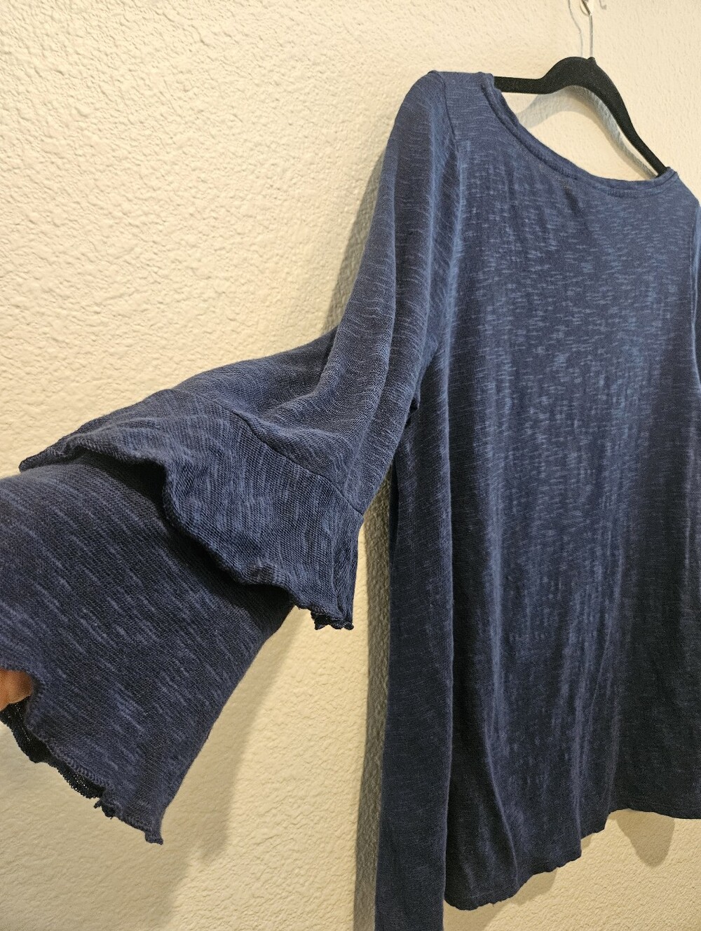 J Jill Linen Cotton Blend Ruffled Sleeve Blouse Top Size M